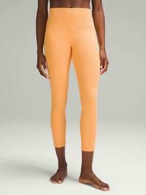 Lululemon | Align Ribbed High Rise Pant 25” Mango Dream Size 12 Orange